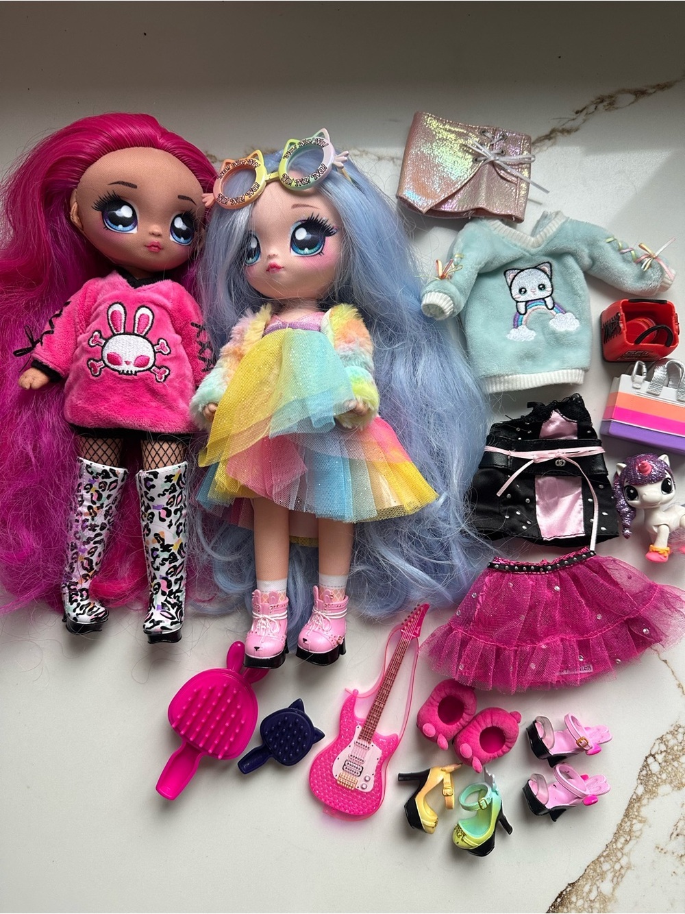 Na Na Na Surprise Dolls Lot with Clothes Shoes Accessories